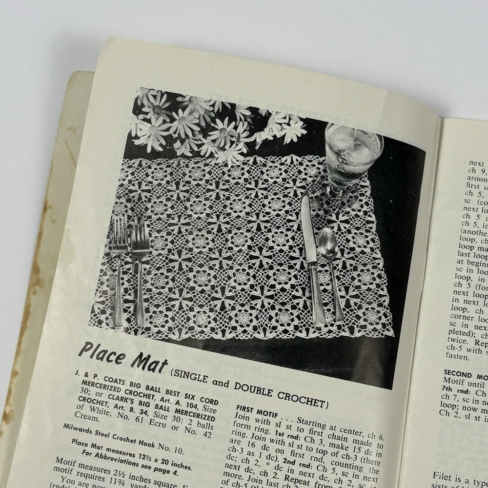 1959 Coats & Clark Learn How Book 170-B‎ Crochet Knit Tatting Embroidery Vintage